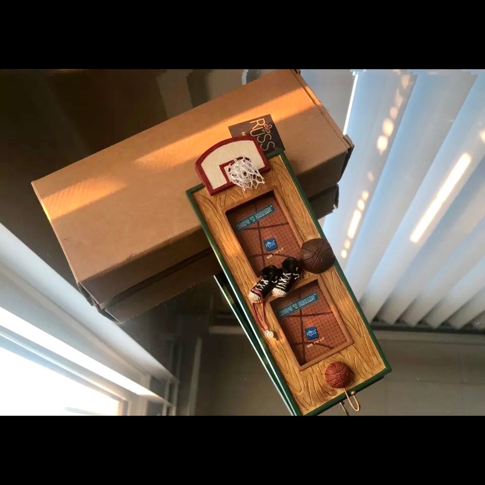 RUSS HANDPAINTED BASKETBALL PICTURE FRAME